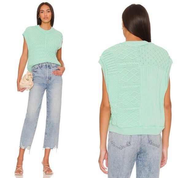 Free People Take The Plunge Vest in Ocean Lily NWT - Picture 3 of 11